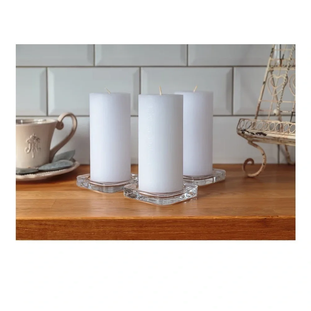 White Pillar Candles 045